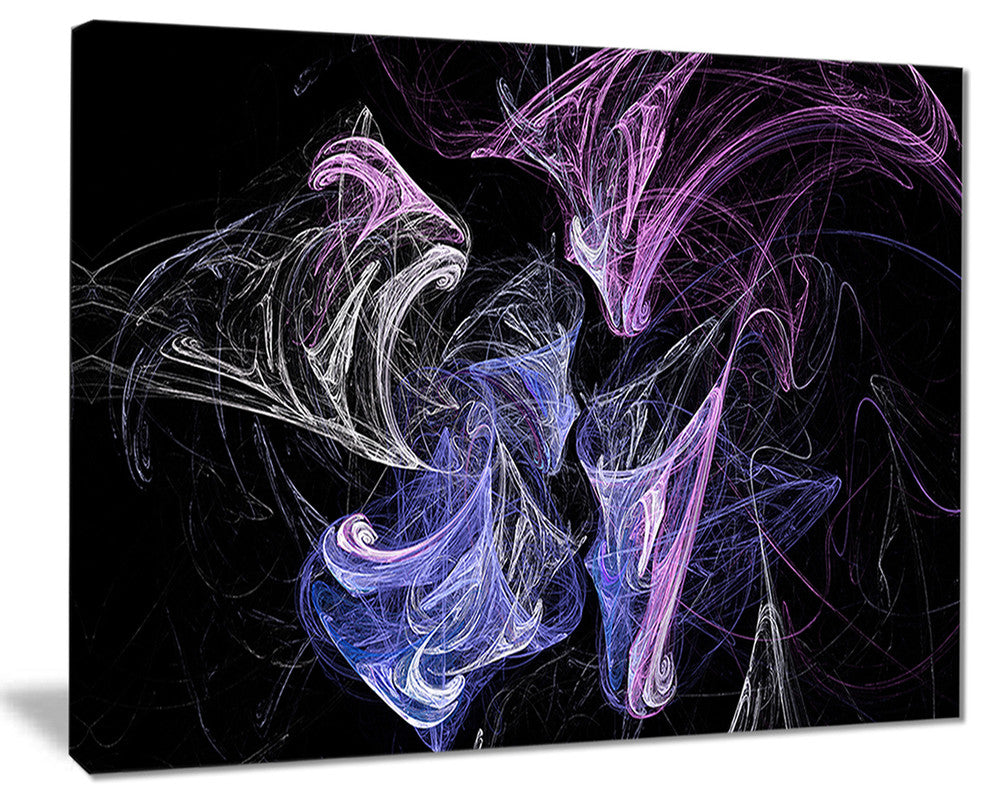 "Billowing Smoke Blue Purple" Abstract Digital Art Canvas Print