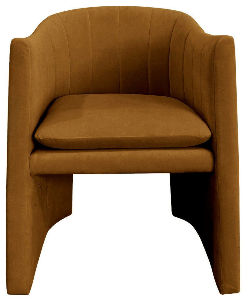 Modrest Danube Modern Burnt Orange Fabric Dining Chair