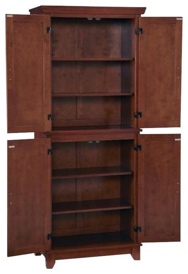 Homestyles Arts & Crafts Wood Pantry in Brown