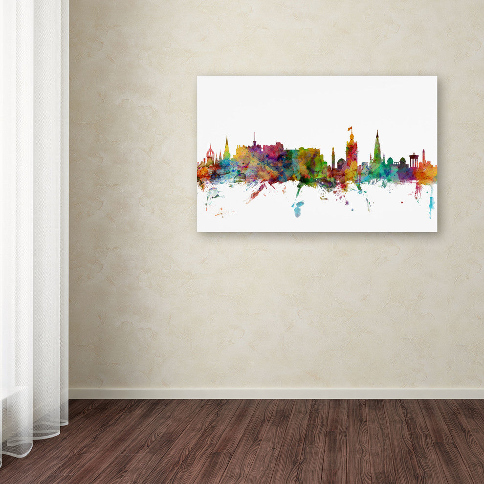 'Edinburgh Scotland Skyline II' Canvas Art by Michael Tompsett