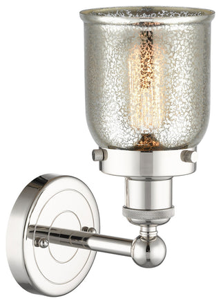 Small Bell 1-Light 7" Sconce, Polished Nickel Finish, Mercury Shade