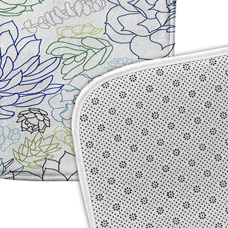 Blue Rectangular Opal Pet Feeding Mat for Dogs or Cats