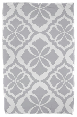 30x60" Ceylon, Geometric Print Beach Towel, Gray