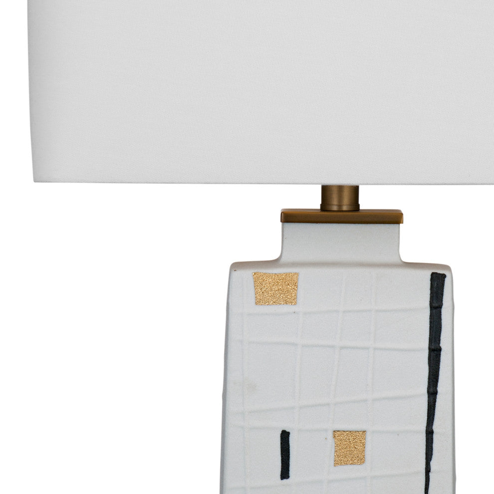 Fandy Table Lamp - White/Gold/Black