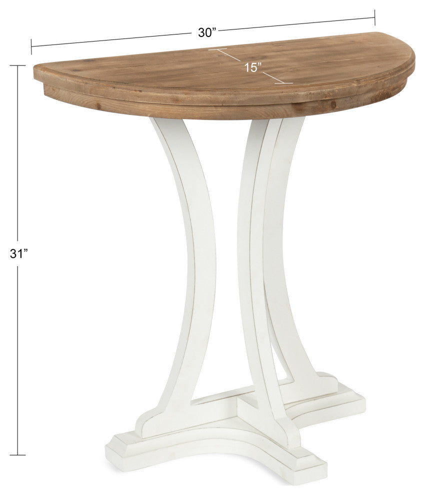 Linsley Wood Console Table, Rustic Brown 30x15x31