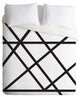 Vy La White and Black Lines Duvet Cover Set, King