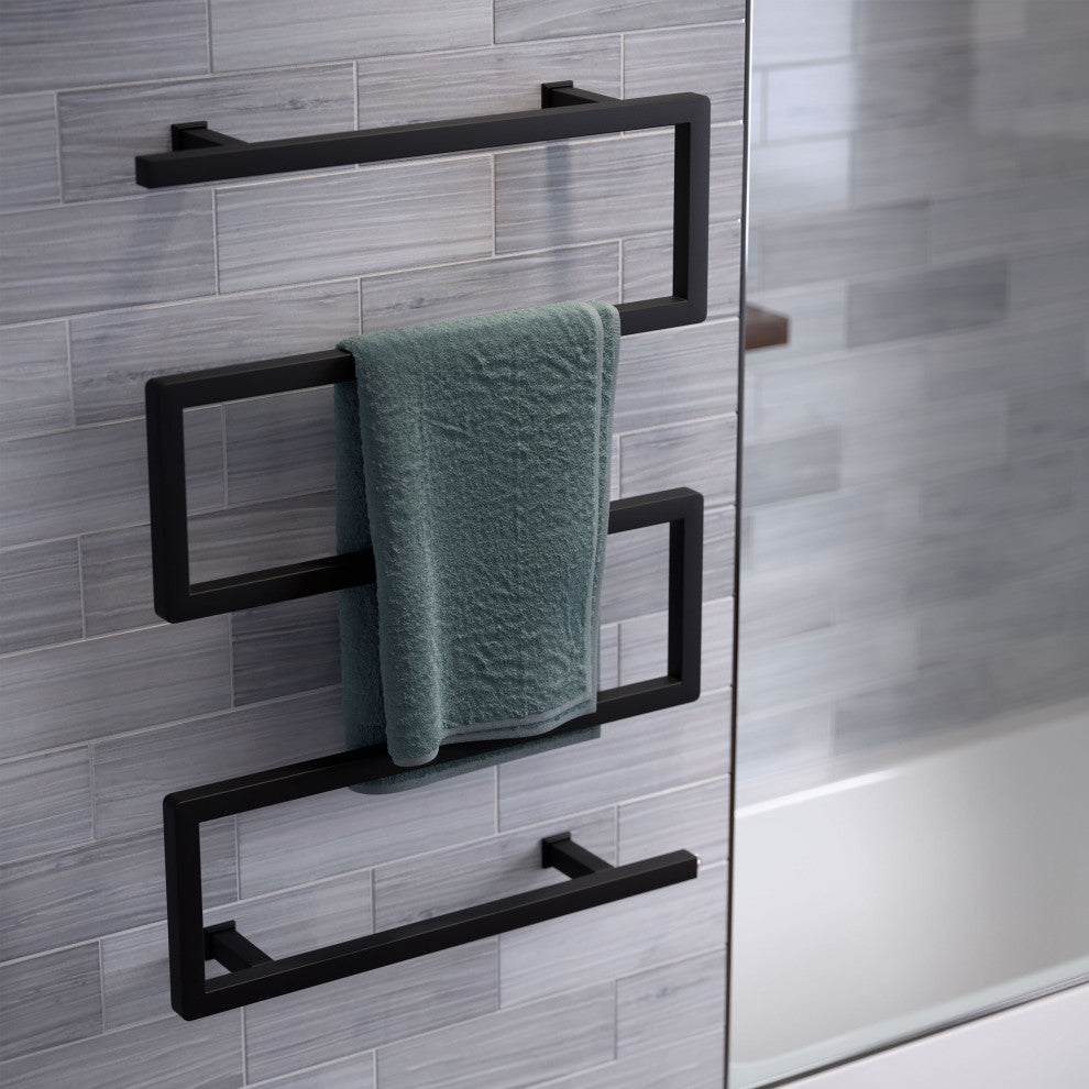 Voltaire 5-Bar Electric Towel Warmer, Matte Black