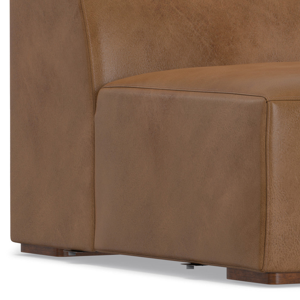 Rex Center Armless Sofa Module in Genuine Leather