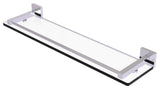 Montero 22" Glass Shelf with Gallery Rail, Polished Chrome