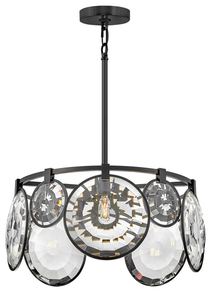 Nala Five Light Pendant, Black