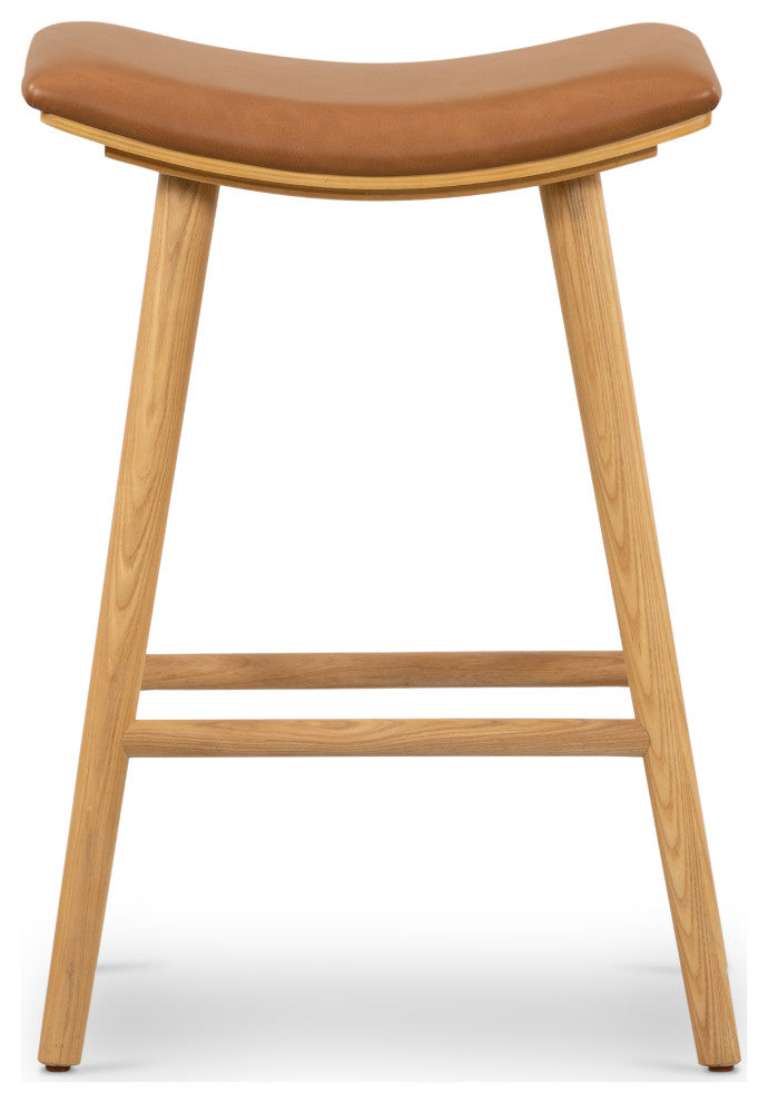 Union Saddle Stool, Smoked Naturl, Counter