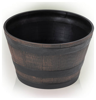 Barrel Planter, Bronze, Small, 18"