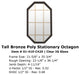 Tall Rambler 4 Season Poly Window With Grille, Bronze, Clear Insulated Glass