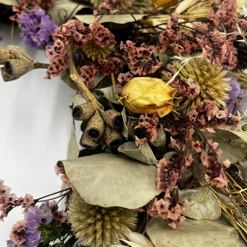 20" Dried Preserved Eucalyptus Mix Wreath