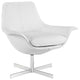 Modern White Release Bonded Leather Lounge Chair