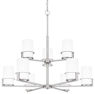 Quoizel SEY5032 Seymour 9 Light 33"W Chandelier - Brushed Nickel