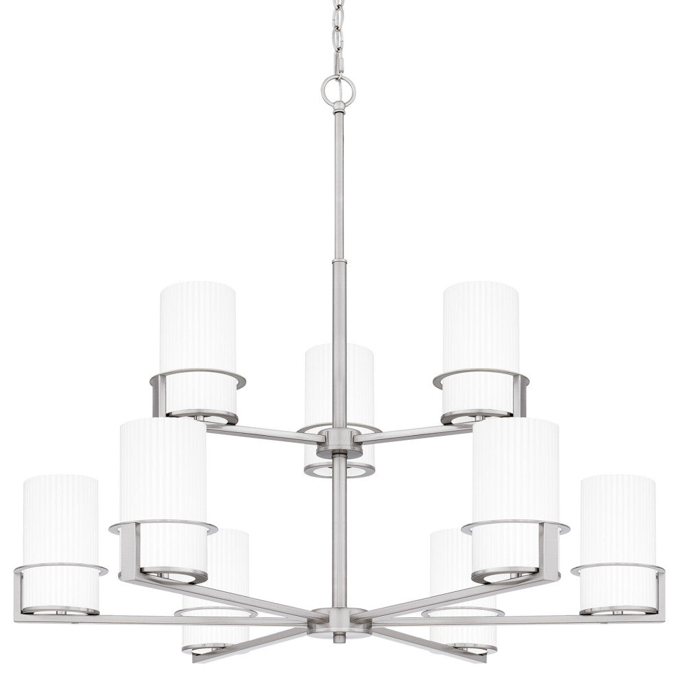 Quoizel SEY5032 Seymour 9 Light 33"W Chandelier - Brushed Nickel