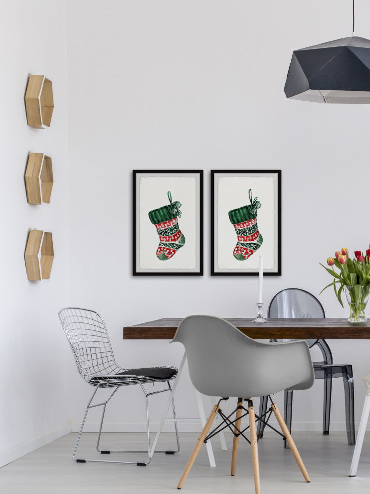 The Socks Are Hung Diptych, 2-Piece Set, 20x30