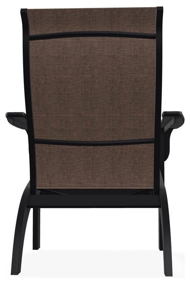 Adirondack Sling Outdoor Adirondack Armchair, Mocha/Black