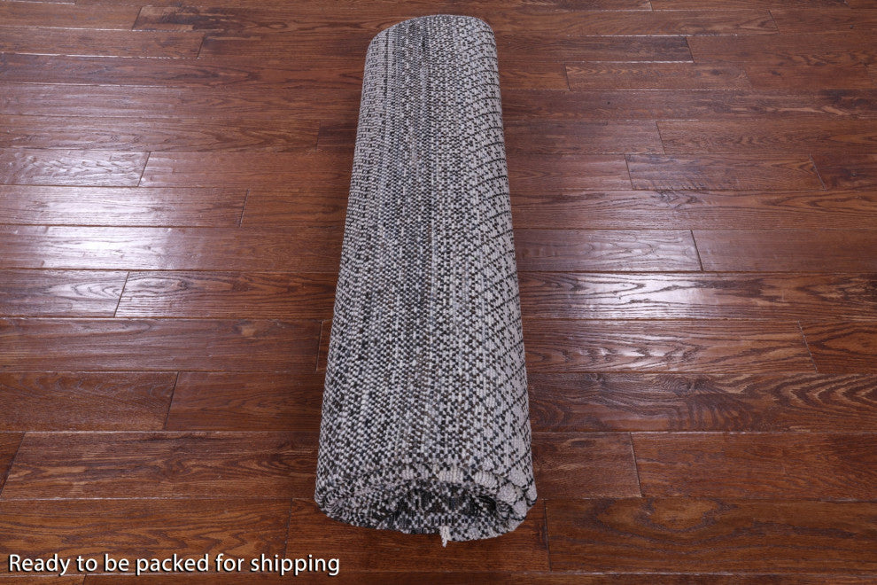 8' 1" X 10' 0" Savannah Grass Hand Knotted Wool Rug - Q13209