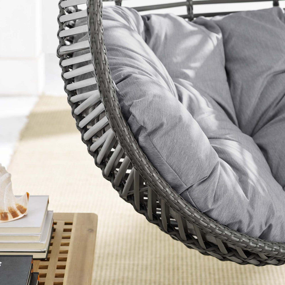 Garner Teardrop Outdoor Patio Swing Chair Without Stand - Gray Gray