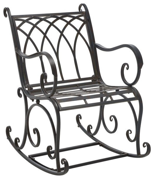 Safavieh Medrano Rocking Chair, Black Rust