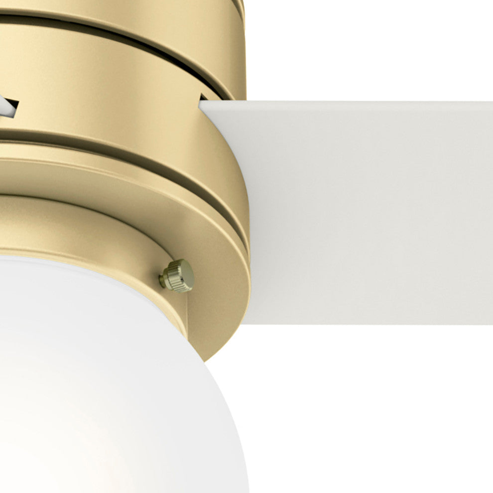 Hunter 52" Allison Modern Brass Ceiling Fan, LED Light and Remote Control