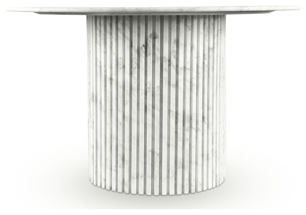 Genoa Marble Dining Table, White