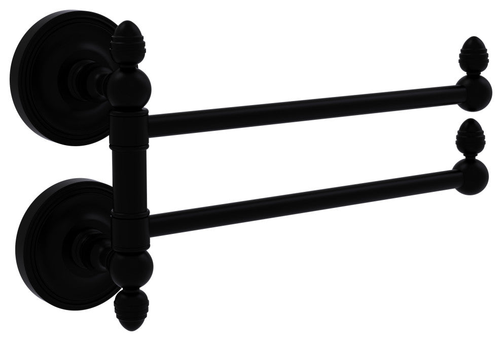 Prestige Regal 2 Swing Arm Towel Rail, Matte Black