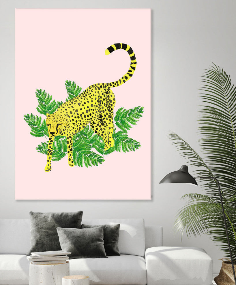 Cheetah on the Lookout II - 72 x 54 by Jen Bucheli