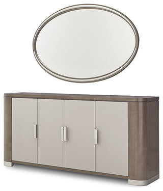 Roxbury Park Sideboard & Mirror - Slate