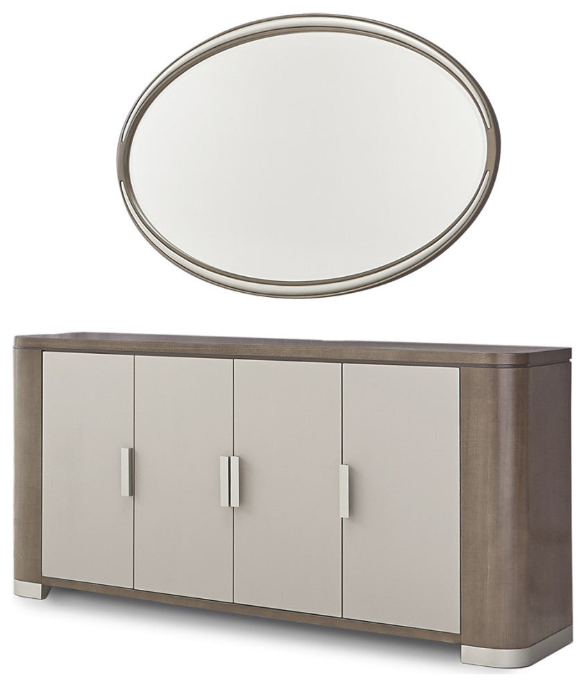 Roxbury Park Sideboard & Mirror - Slate