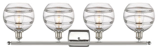 Ballston-Rochester 4-Light 38" Bath Vanity Light, Polished Nickel, Clear