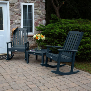 Lehigh Rocking Chair Set With Side Table, Federal Blue