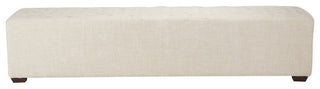 Arabella 78" Beige Upholstered Bench