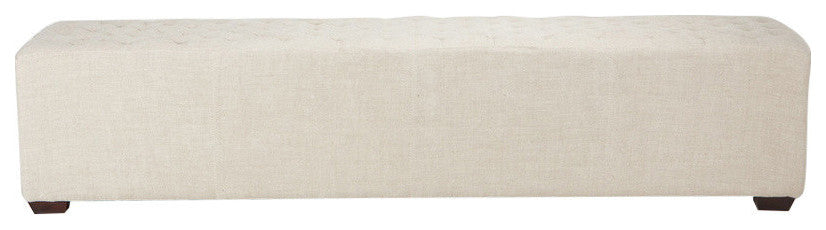 Arabella 78" Beige Upholstered Bench