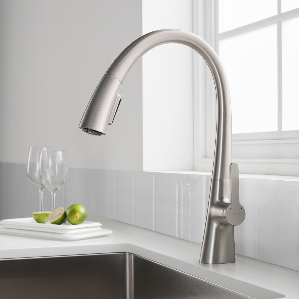 Nolen Pull-Down 1-Hole Kitchen Faucet Spot Free Stainless