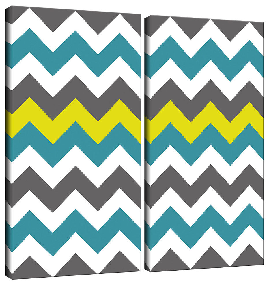 Geometric Study XI Canvas Wall Art 2-Piece Set