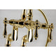 CC6013T2 Clawfoot Tub Faucet With Hand Shower, Polished Brass