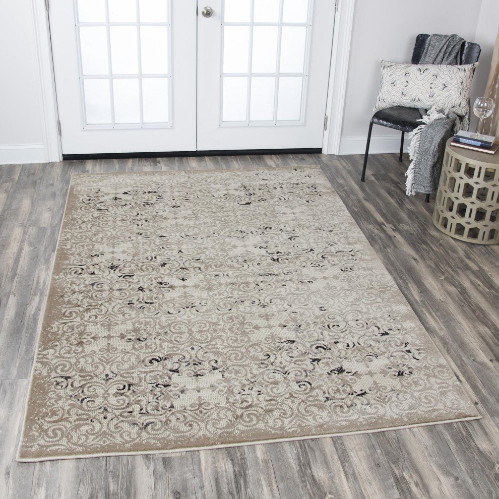 Rizzy Home PN6970 Panache Area Rug 5'3"x7'6" Beige