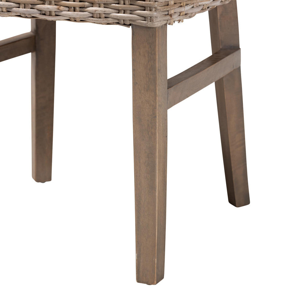 Liana Modern Rattan and Wood Dining Chair