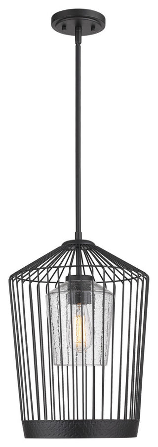 Zlite 342P13-MB 1-Light Pendant, Clear Seeded