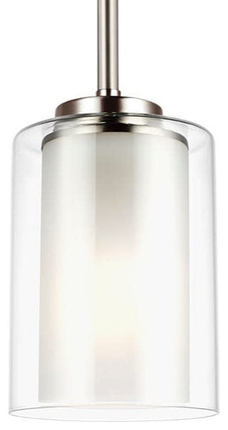Generation Lighting 6137301EN3 Elmwood Park 4"W LED Mini Pendant - Brushed