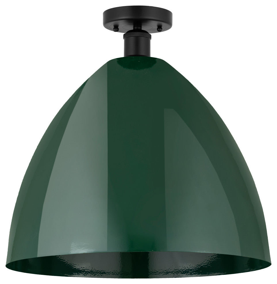 Innovations 616-1F-BK-MBD-16-GR 1 Light Semi-Flush Mount, Matte Black