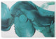 Cerulean Blur Modern Hand Painted Canvas Abstract Art - 72" x 48"