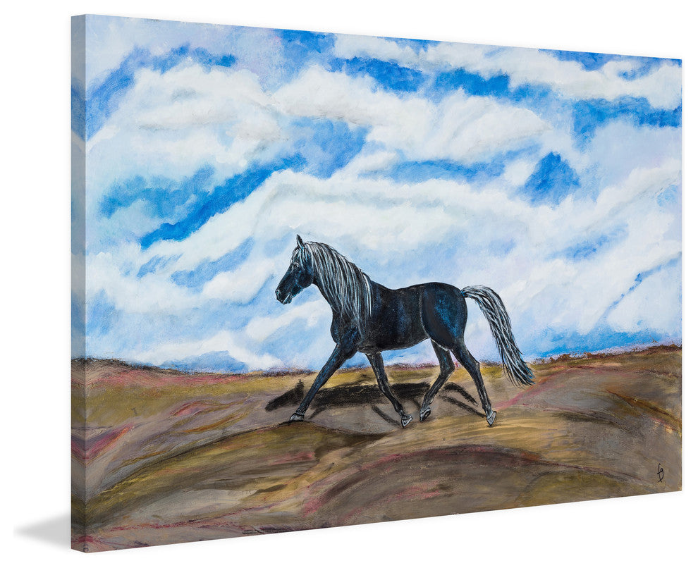 "Solocoal" Painting Print on Wrapped Canvas, 18"x12"