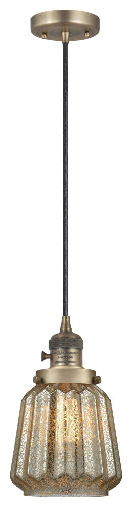 Innovations 201CSW-BB-G146-LED Chatham 1 Light Pendant, Switch, Brushed Brass