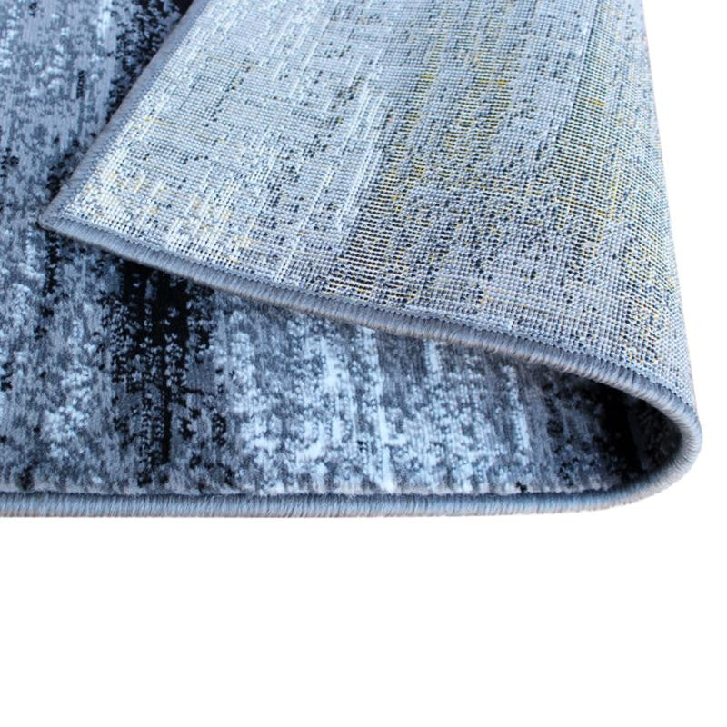 Rylan Collection Abstract Pattern Area Rug-Grey - 2' x 7'