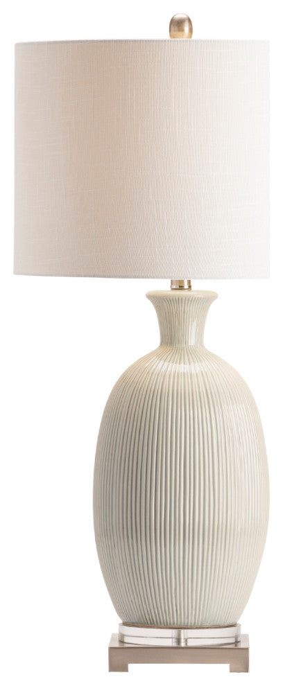 Carrefour Ceramic and Crystal Table Lamp, 30.5"