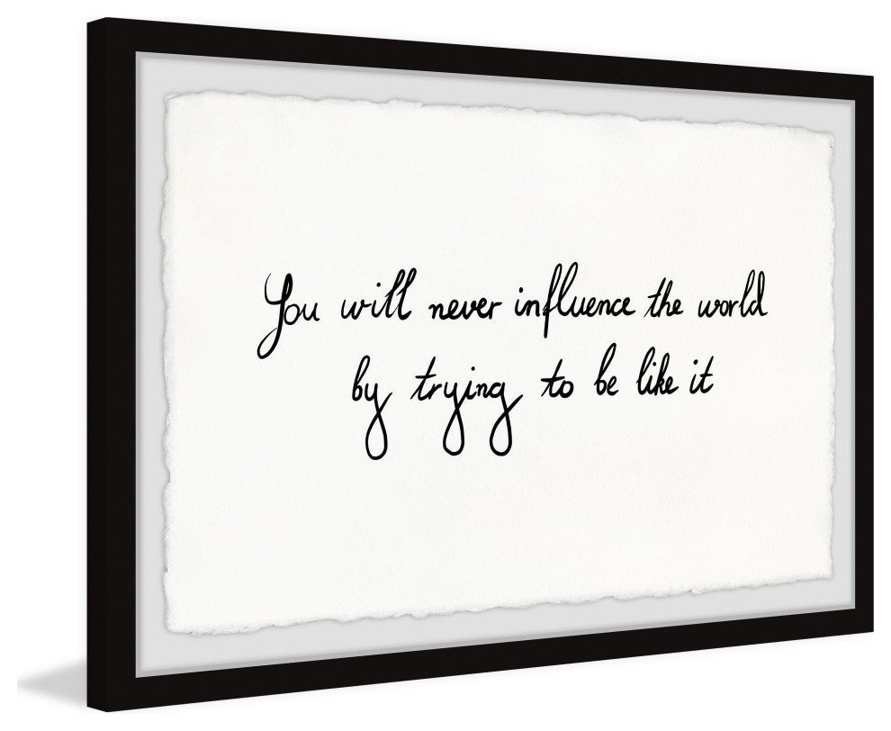 "Influence the World" Framed Painting Print, 12x8